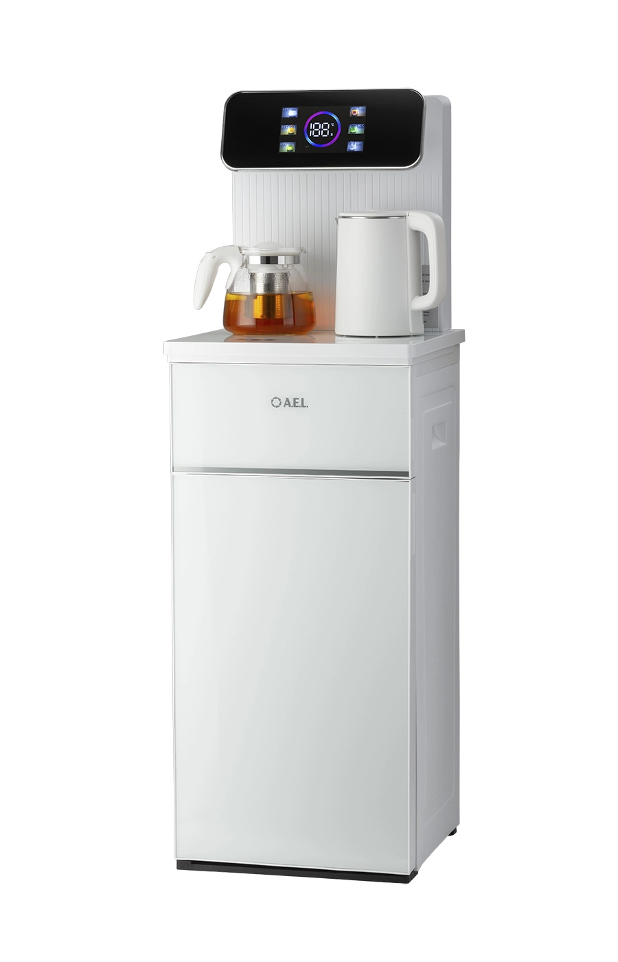 Кулер с чайным столиком Тиабар AEL TB84a-LK white от магазина Vitarel