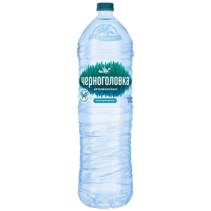 Вода "Черноголовская" 1.5 литра, негаз., ПЭТ, 6 шт. в уп.